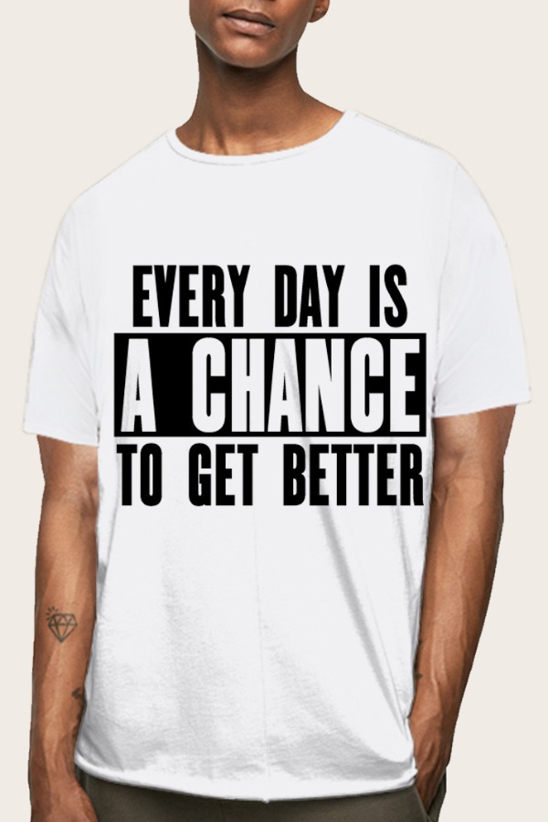 

lovely Casual O Neck Letter Print White T-shirt