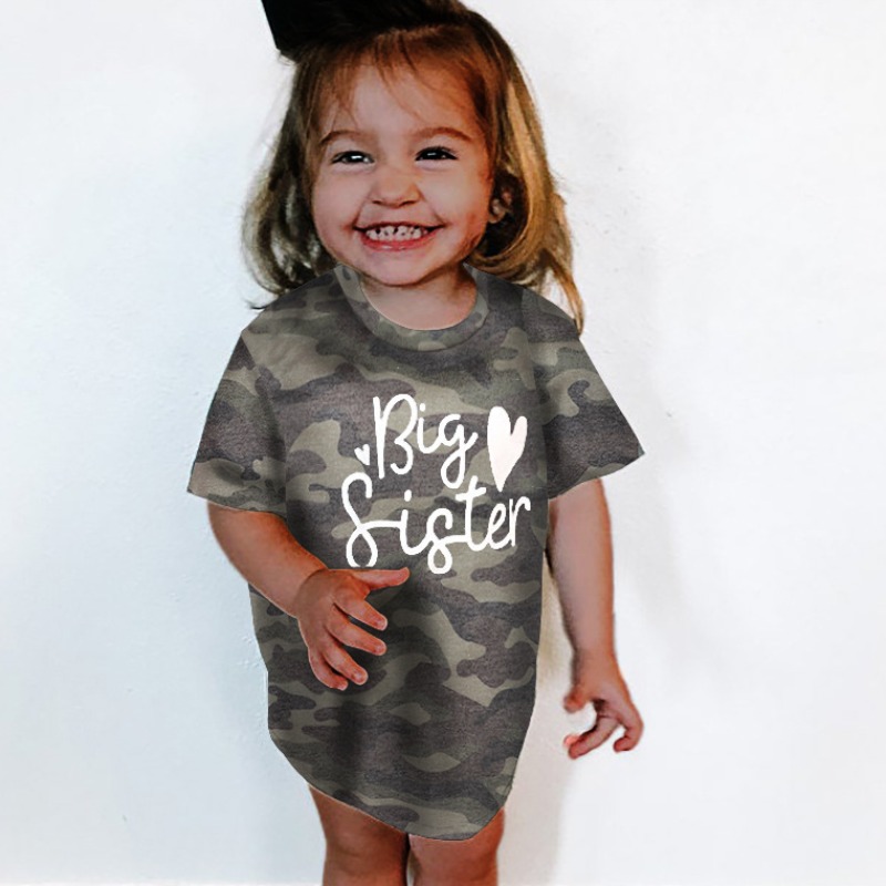 

lovely Casual Letter Print Army Green Girl T-shirt