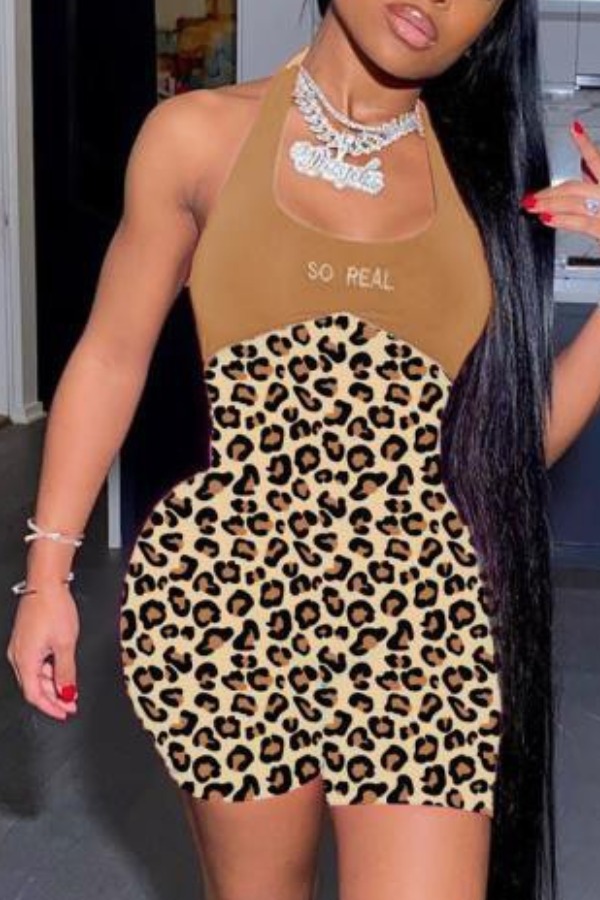 

lovely Sexy Leopard Print One-piece Romper