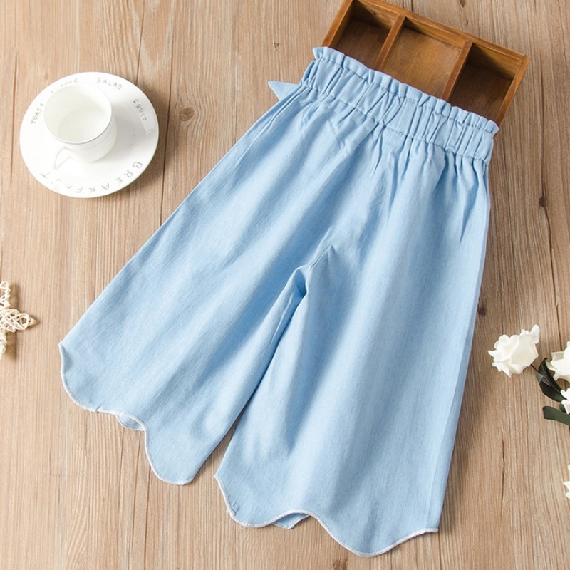 

lovely Casual Asymmetrical Baby Blue Girl Jeans