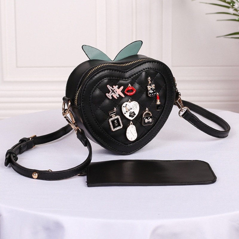

lovely Chic Heart Black Crossbody Bag