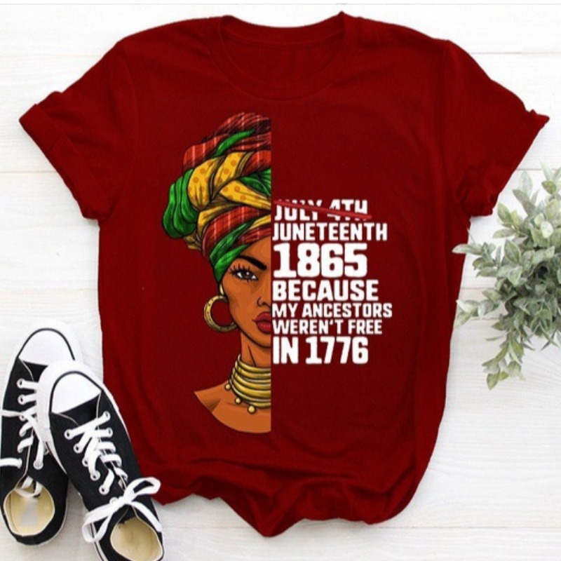 Lovely Street O Neck Letter Print Red Plus Size T-shirt