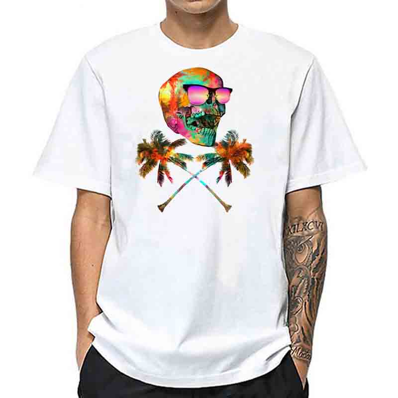 

lovely Leisure O Neck Print White T-shirt