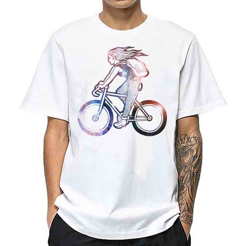 

lovely Leisure O Neck Print White T-shirt