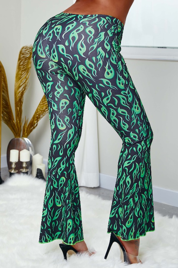 

lovely Casual Print Print Green Pants