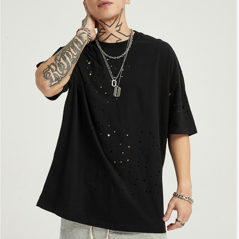 

lovely Street O Neck Basic Black T-shirt