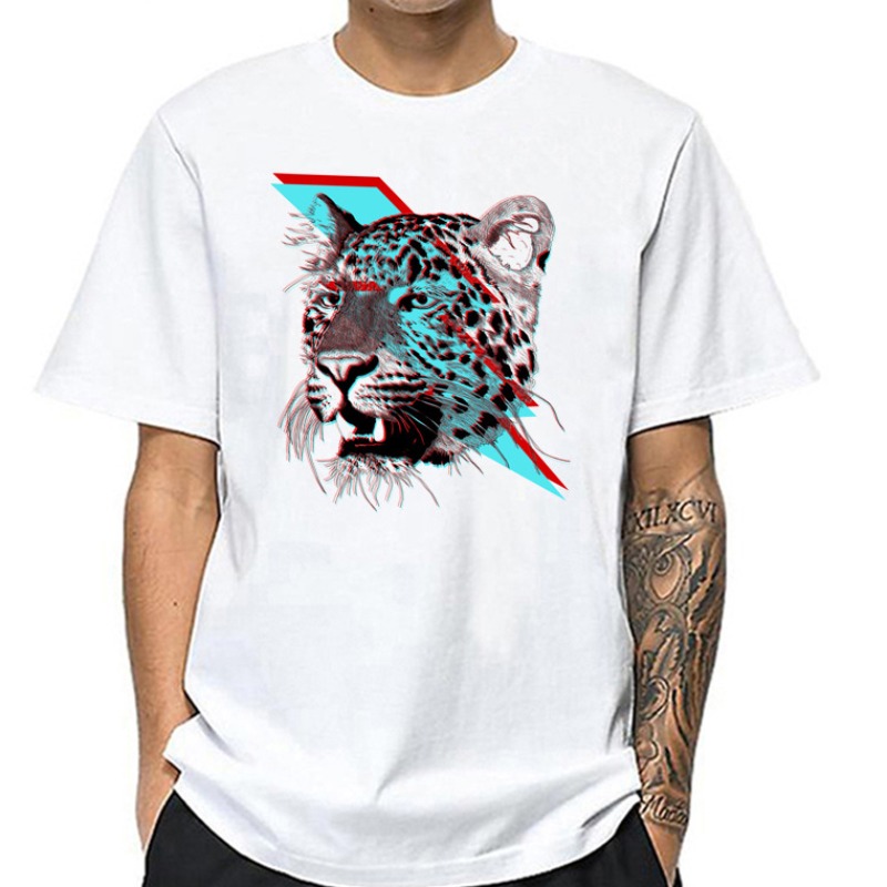 

lovely Street O Neck Print White T-shirt