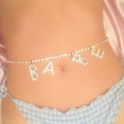 lovely Sexy Letter Silver Body Chain