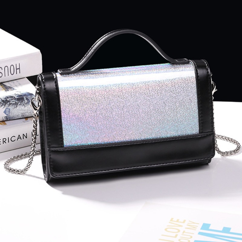

lovely Casual Patchwork Black Crossbody Bag
