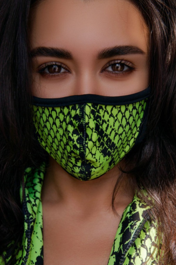 

lovely Print Green Face Mask
