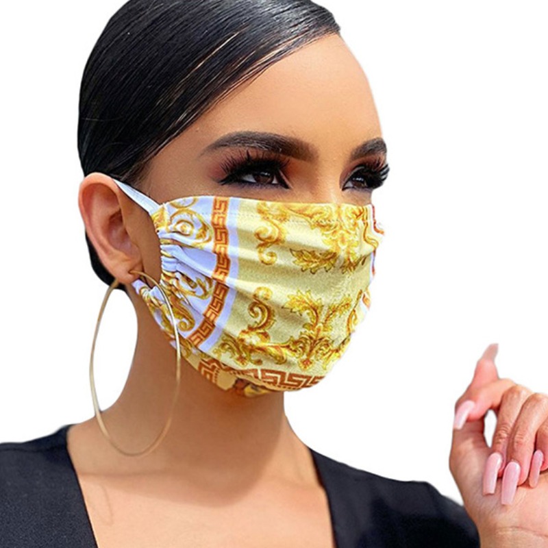 

lovely Print Yellow Face Mask