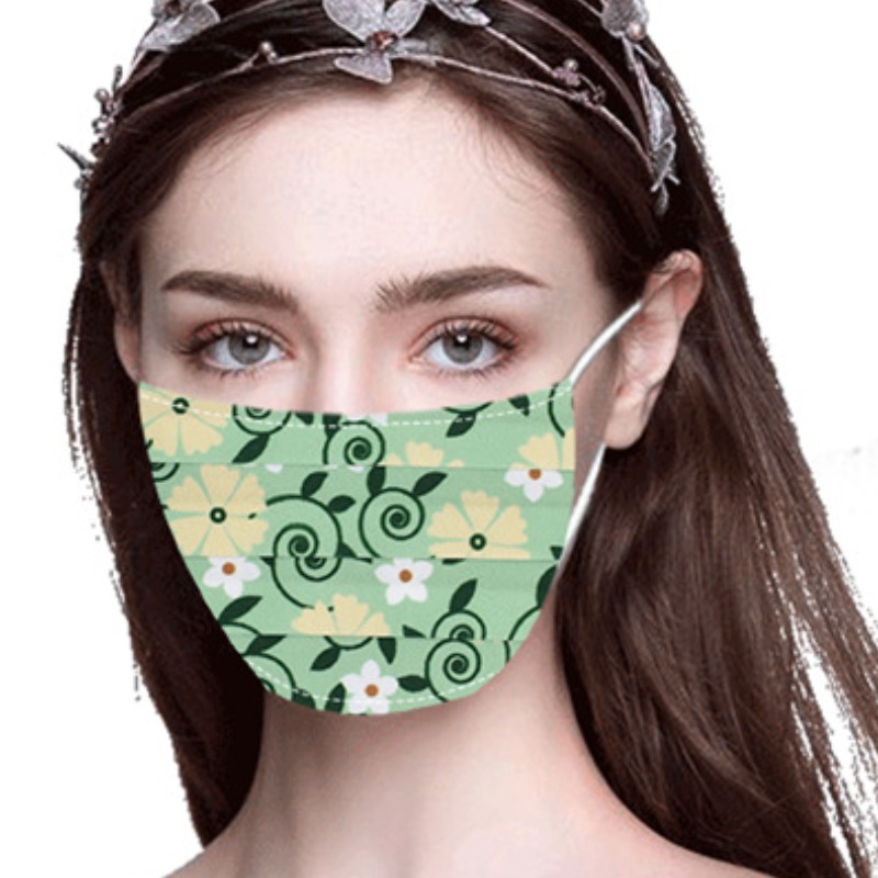 

lovely Print Green Face Mask
