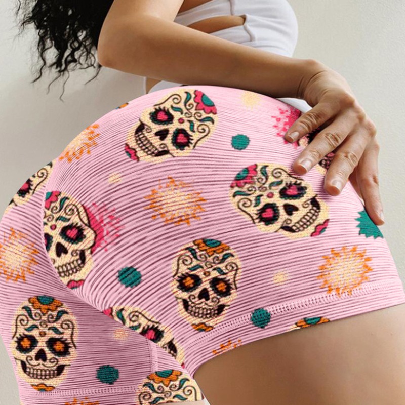 

lovely Casual Print Pink Plus Size Shorts
