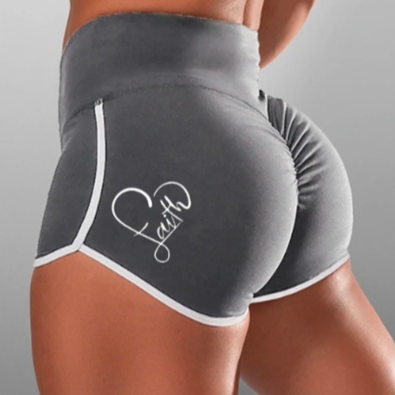 

lovely Sportswear Print Skinny Grey Shorts