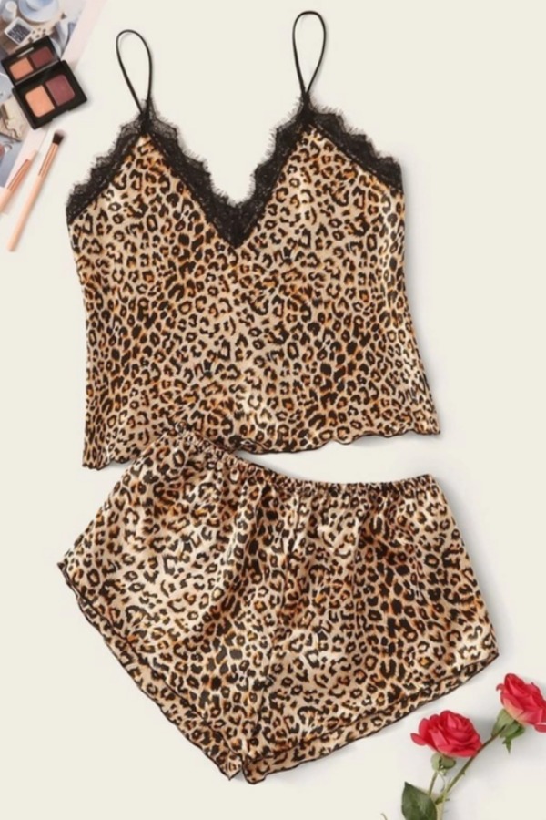 

lovely Sexy Leopard Print Sleepwear