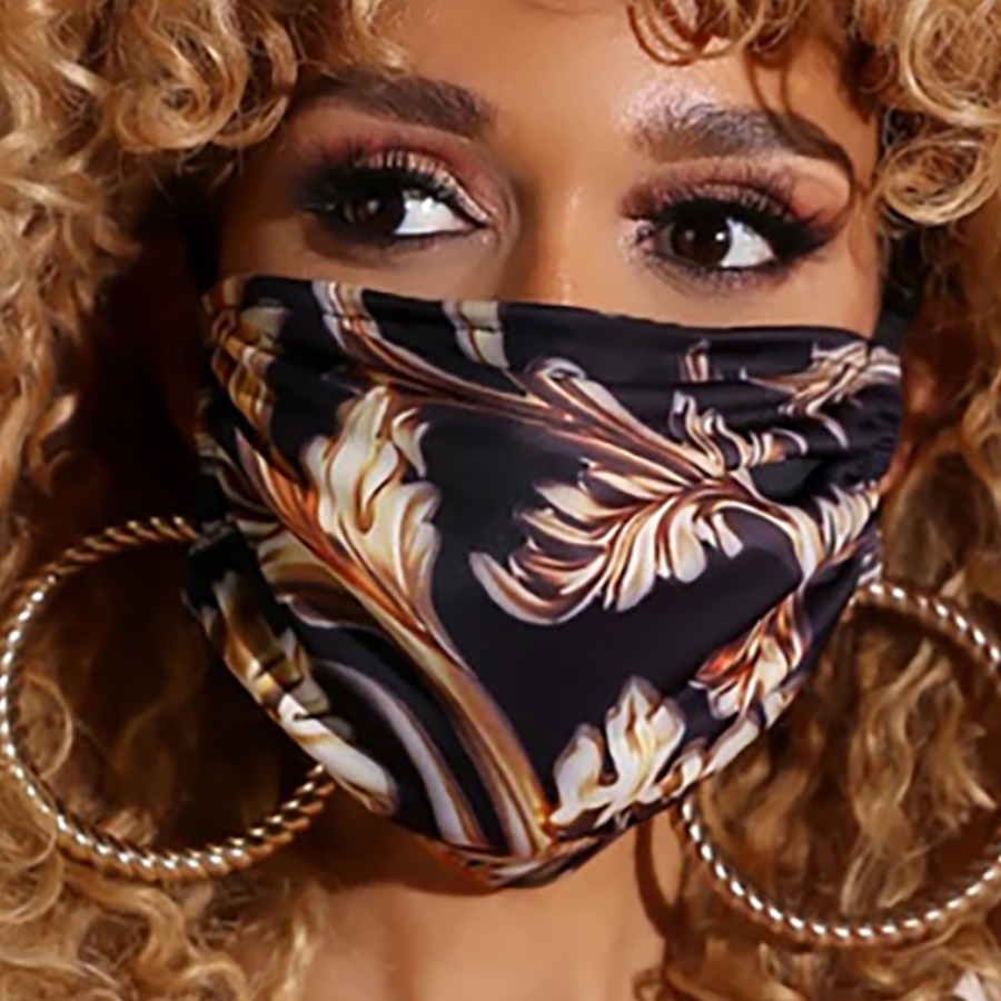 

lovely Print Black Face Mask