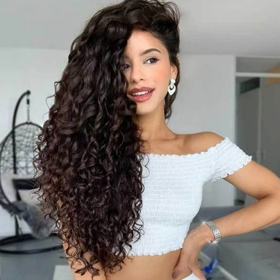 

lovely Stylish Longe Curly Black Wigs