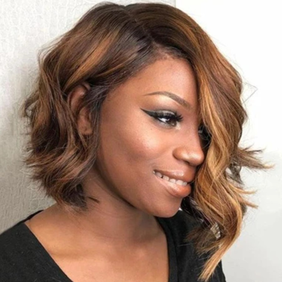 

lovely Stylish Asymmetrical Curly Brown Wigs