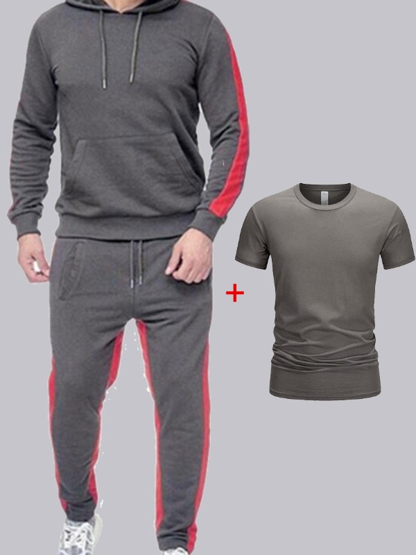 

lovely Sportswear O Neck Patchwork Dark Grey Two-piece Shorts Set
