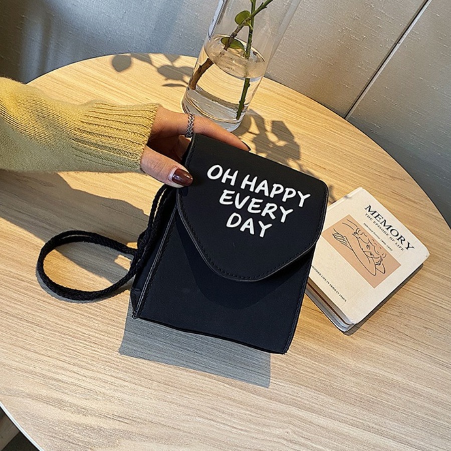 

lovely Trendy Letter Black Crossbody Bag