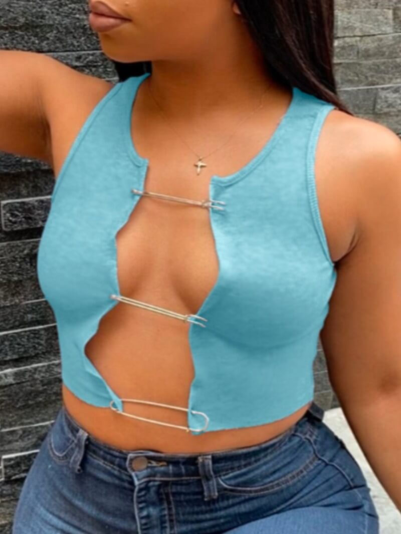 

Lovely Sexy Skinny Baby Blue Camisole