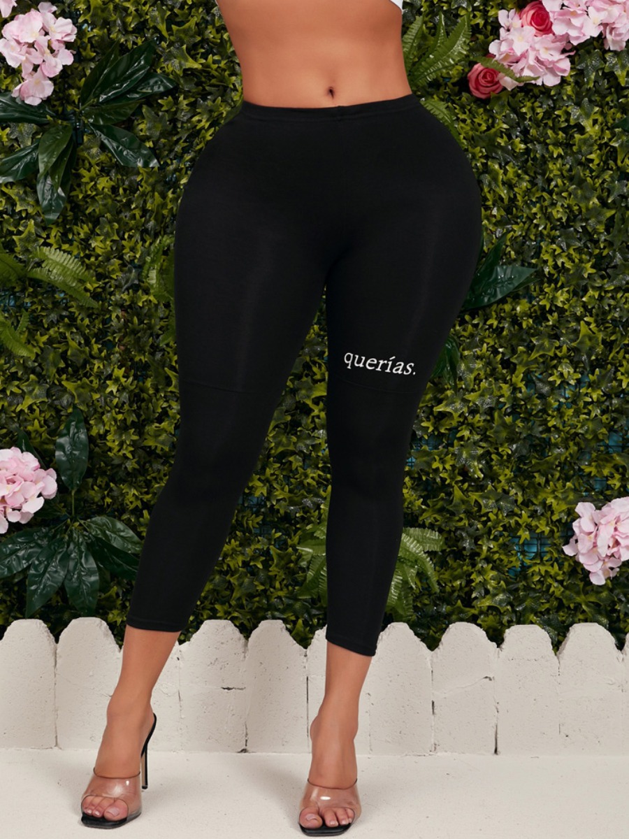 

lovely Sportswear Letter Black Pants