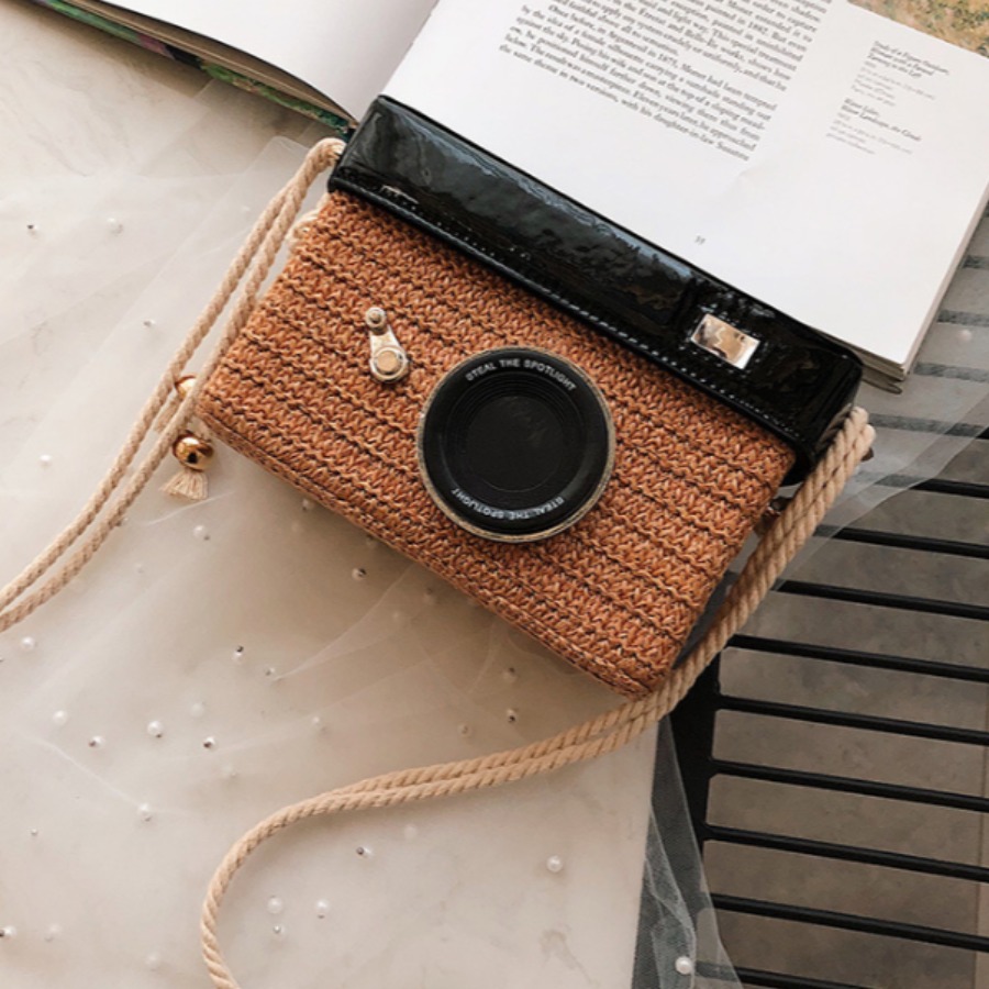 

lovely Trendy Camera Brown Crossbody Bag