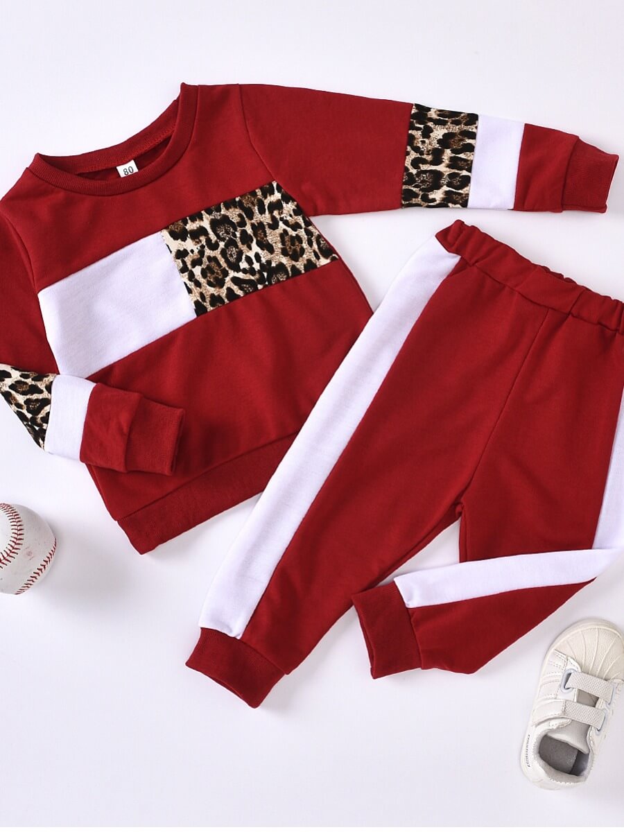 

Lovely Girl Casual Flounce Design White Two-piece Skirt Set, Red