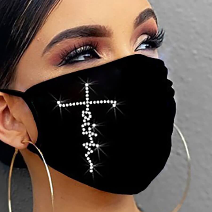 

LW Print Black Face Mask