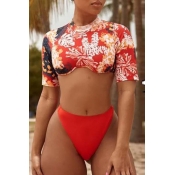 Lovely Print Croci Two Piece Swimsuit