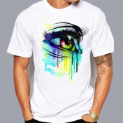 Men lovely Leisure O Neck Print Green T-shirt