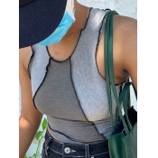 lovely Street Patchwork Grey Camisole