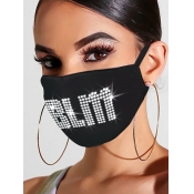 Lovely Letter Black And White Face Mask
