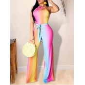 lovely Trendy Sleeveless Gradient Pink One-piece J