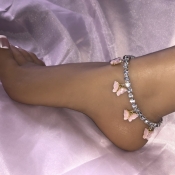 LW Trendy Butterfly Pink Anklet