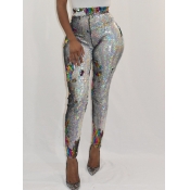 lovely Trendy Sequined Multicolor Pants
