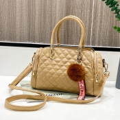lovely Stylish Zipper Design Khaki Crossbody Bag