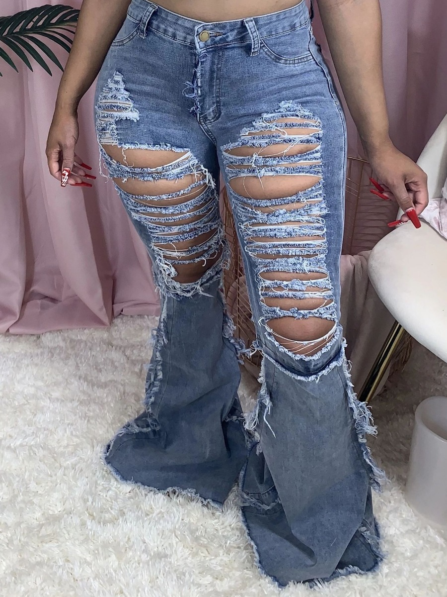 

lovely Street Broken Holes Blue Jeans