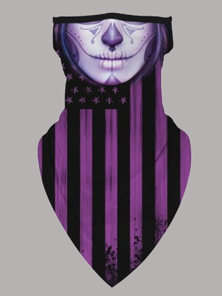 

lovely Skull Print Purple Men Face Mask