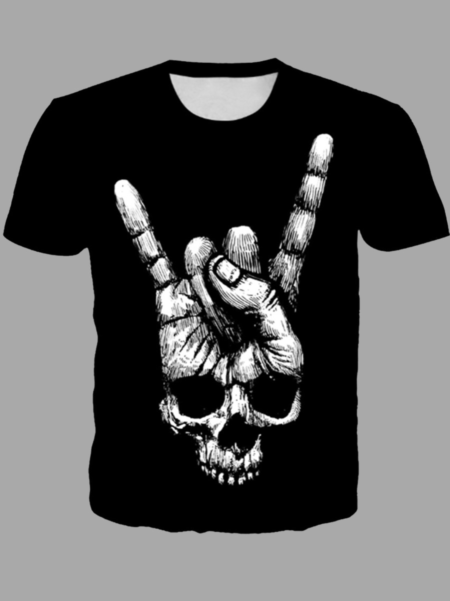 

Men lovely Casual O Neck Print Grey T-shirt