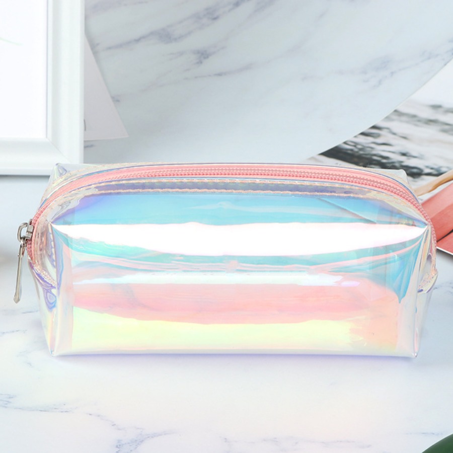 

lovely Stylish Zipper Design Clear Luctte Makeup Bags