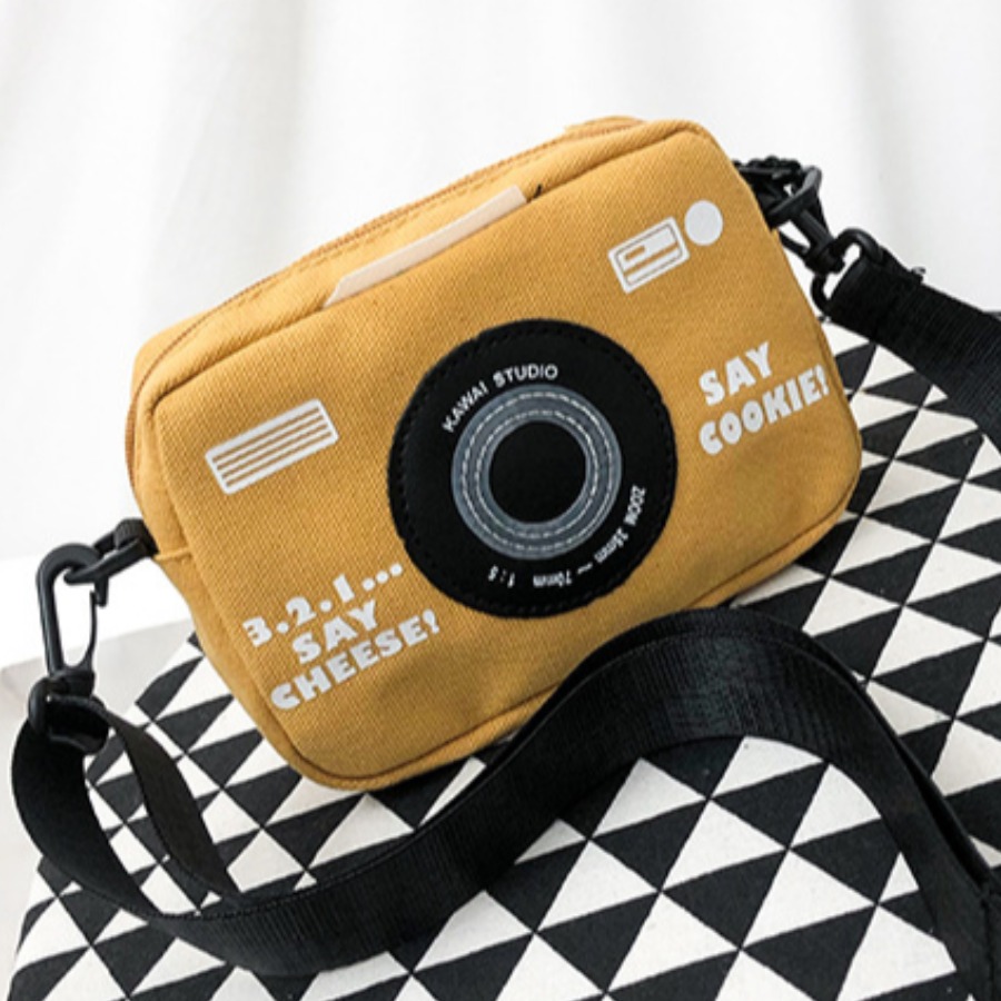 

lovely Chic Camera Yellow Crossbody Bag