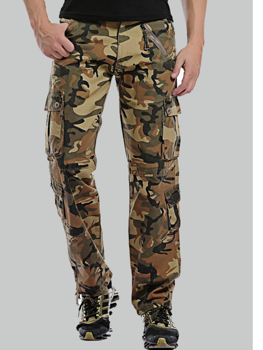

lovely Casual Camo Print Pocket Patched Men Pants