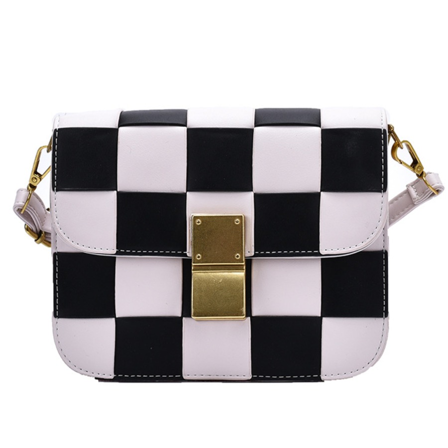 

lovely Chic Grid Print Black Crossbody Bag