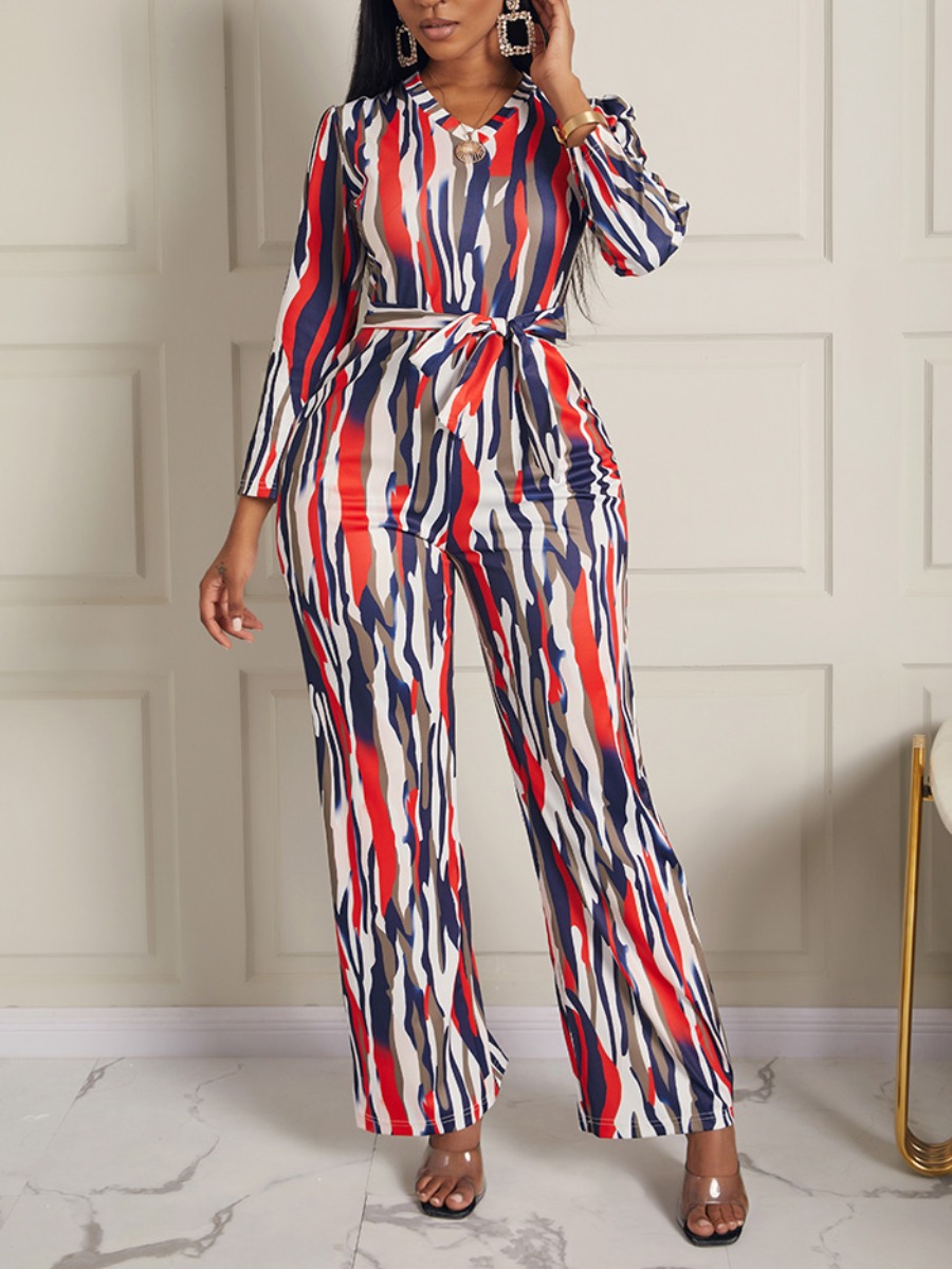 

lovely Trendy Striped Print Multioclor One-piece Jumpsuit, Multi