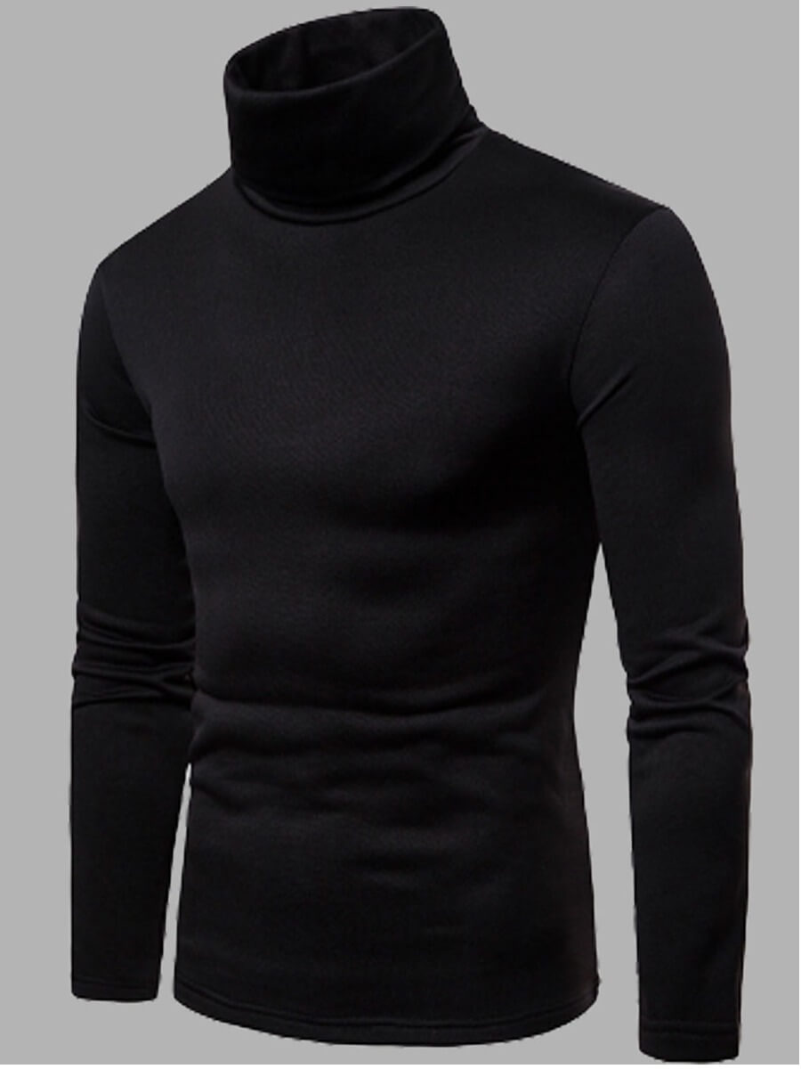 LW Men Turtleneck Basic Skinny Sweater