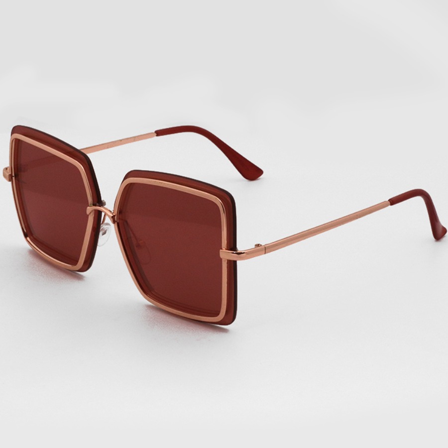lovely Stylish Big Frame Design Dull Red Sunglasses