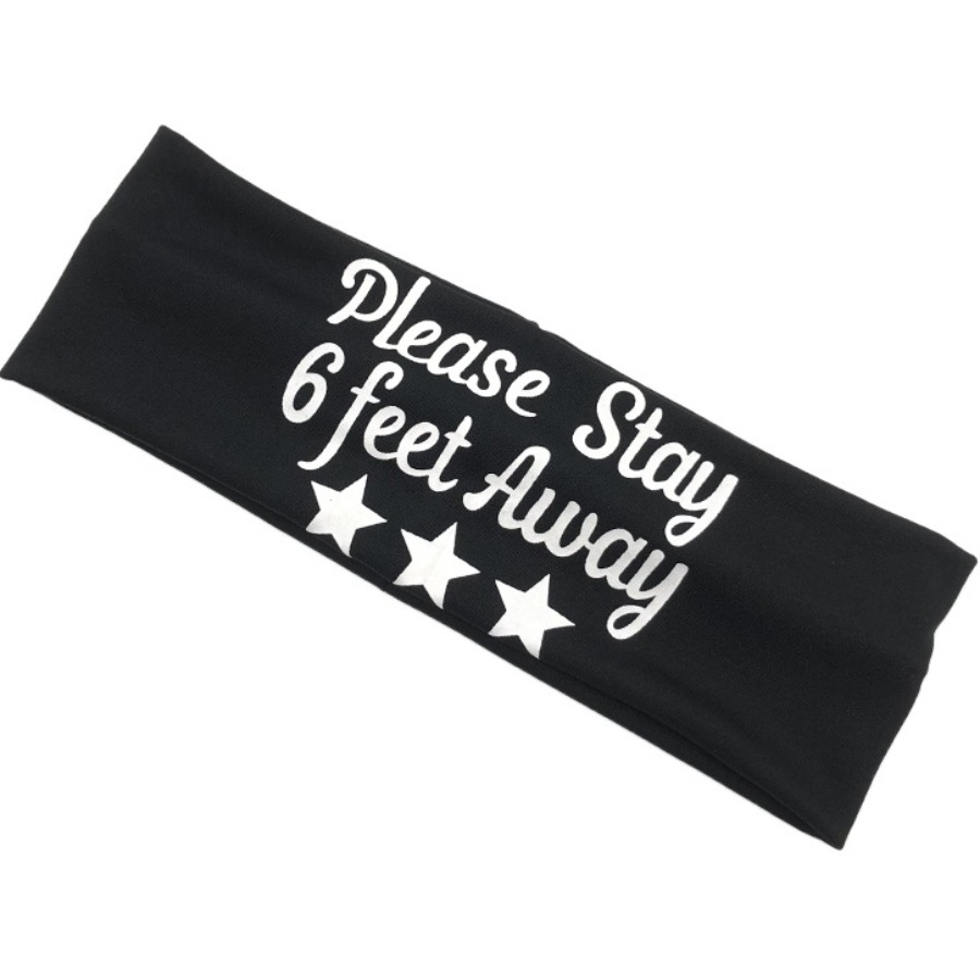 

lovely Casual Letter Print Black Headband