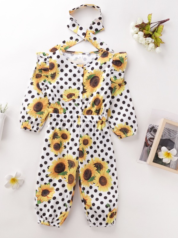 

lovely Stylish Floral Print Hollow-out White Girl One-piece Jumpsuit