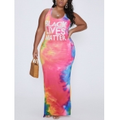 lovely Casual Letter Print Multicolor Ankle Length